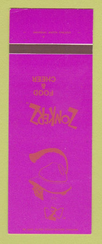 Matchbook Cover - Zonkerz Restaurant Fort Wayne IN SAMPLE