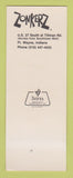 Matchbook Cover - Zonkerz Restaurant Fort Wayne IN SAMPLE