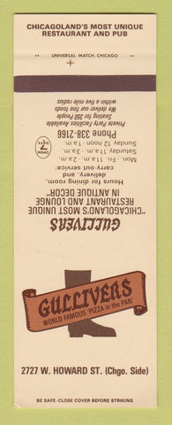 Matchbook Cover - Gullivers Pizza Chicago IL SAMPLE
