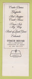 Matchbook Cover - Stanley Demos Coach House Lexington KY SAMPLE