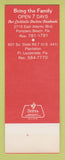 Matchbook Cover - Dan Dowd's Steak House Pompano Beach Plantation FL SAMPLE