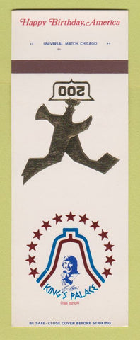 Matchbook Cover - King's Palace Lisle IL 1976 SAMPLE