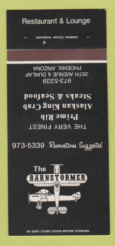Matchbook Cover - Barnstormer Restaurant Phoenix AZ 30 Strk SAMPLE