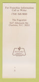 Matchbook Cover - Fogcutter Huntsville AL Charlotte NC 30 Strk SAMPLE