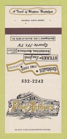 Matchbook Cover - Pour Arthurs Wyoming MI 30 Strk SAMPLE