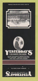 Matchbook Cover - Yesterday's Restaurant Fort Lauderdale FL 30 Strk SAMPLE