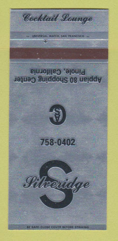 Matchbook Cover - Silveridge Cocktail Lounge Pinole CA 30 Strk SAMPLE