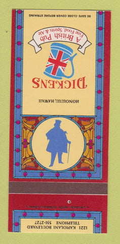 Matchbook Cover - Dickens British Pub Honolulu Hawaii 30 Strk SAMPLE