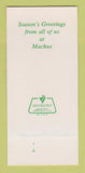 Matchbook Cover - Machus Sly Fox Birmingham MI Christmas 30 Strk SAMPLE