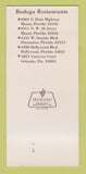 Matchbook Cover - Bodega Steak Miami Plantation Hollywood FL WEAR 30 Strk SAMPLE