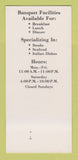 Matchbook Cover - The Lobby Restaurant Sacramento CA 30 Strk SAMPLE