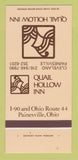Matchbook Cover - Quail Hollow Inn Painesville O H 30 Strk SAMPLE