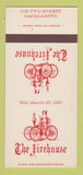 Matchbook Cover - The Firehouse Sacramento CA 30 Strk SAMPLE