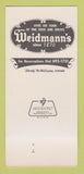 Matchbook Cover - Weidmann's Restaurant Meridian MS 30 Strk SAMPLE