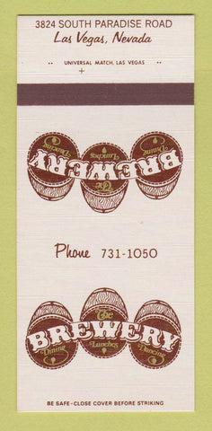 Matchbook Cover - Brewery Las Vegas NV 30 Strk SAMPLE