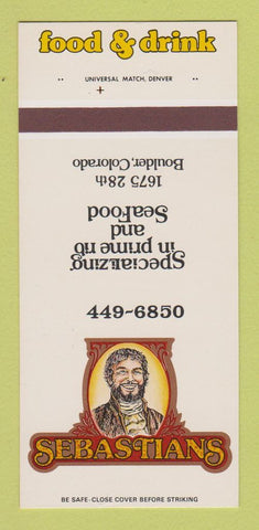 Matchbook Cover - Sebastians Restaurant Boulder Colorado 30 Strk SAMPLE