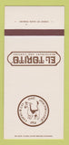 Matchbook Cover - El Torito Mexican Restaurant Encino CA 30 Strk SAMPLE