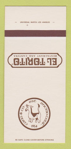 Matchbook Cover - El Torito Mexican Restaurant Encino CA 30 Strk SAMPLE