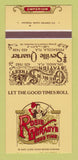 Matchbook Cover - Rosie O'Grady's Restaurant Pensacola Orlando FL 30 Strk SAMPLE