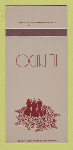 Matchbook Cover - Il Nido Washington DC 30 Strk SAMPLE