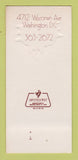 Matchbook Cover - Il Nido Washington DC 30 Strk SAMPLE
