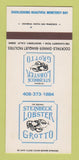 Matchbook Cover - Steinbeck Lobster Grotto Monterey CA 30 Strk SAMPLE