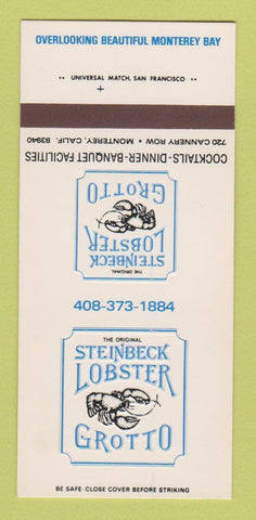 Matchbook Cover - Steinbeck Lobster Grotto Monterey CA 30 Strk SAMPLE