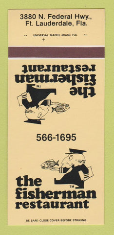 Matchbook Cover - Fisherman Restaurant Fort Lauderdale FL 30 Strk SAMPLE