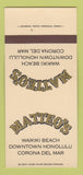 Matchbook Cover - Matteo's Waikiki Honolulu Corona Del Mar CA 30 Strk SAMPLE