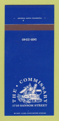 Matchbook Cover - The Commissary Philadelphia PA 30 Strk SAMPLE