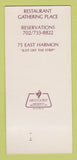 Matchbook Cover - Paul Anka's Jubilation Las Vegas NV 30 Strk SAMPLE