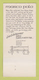 Matchbook Cover - Marco Polo Italian Restaurant St Paul? MN 30 Strk SAMPLE