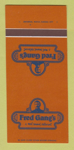 Matchbook Cover - Fred Gang's Restaurant 30 Strk SAMPLE
