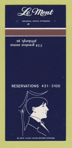 Matchbook Cover - Le Mont Pittsburgh PA restaurant 30 Strk SAMPLE