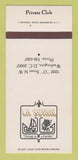 Matchbook Cover - La Serre Restaurant Washington DC 30 Strk SAMPLE
