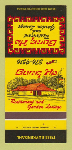 Matchbook Cover - Gung Ho Restaurant Spring TX 30 Strk SAMPLE