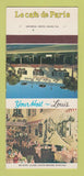 Matchbook Cover - Le Cafe De Paris French Fort Lauderdale FL 30 Strk SAMPLE