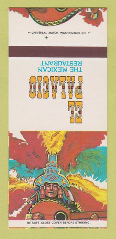 Matchbook Cover - El Palacio Mexican Restaurant Gaithersburg MD 30 Strk SAMPLE