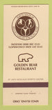 Matchbook Cover - Golden Bear Jack Nicklaus Golf Kings Island OH 30 Strk SAMPLE