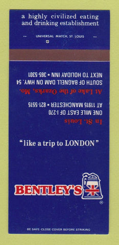 Matchbook Cover - Bentley's St Louis Lake of the Ozarks MO 30 Strk SAMPLE
