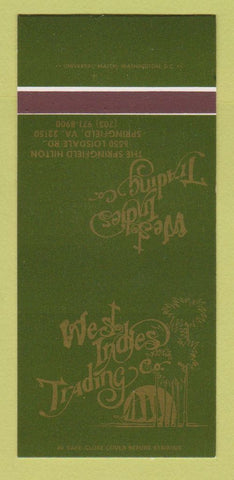Matchbook Cover - West Indies Trading Company Springfield VA 30 Strk SAMPLE