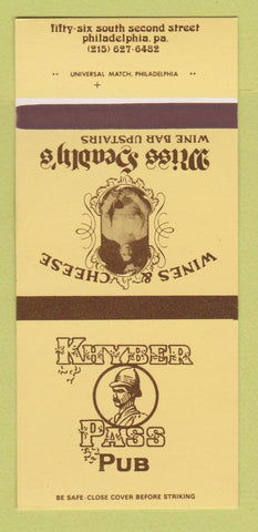 Matchbook Cover - Khyber Pass Pub Philadelphia PA 30 Strk SAMPLE