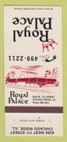 Matchbook Cover - Royal Palace Chicago Ridge IL 30 Strk SAMPLE