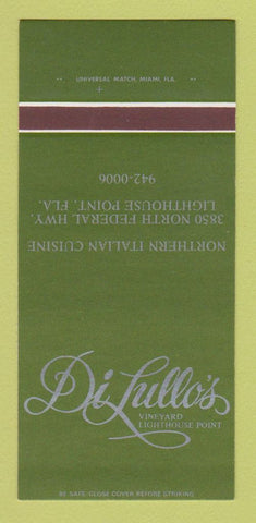 Matchbook Cover DiLullo's Italian Restaurant Lighthouse Point FL 30 Strk SAMPLE