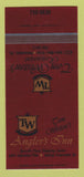 Matchbook Cover - Angler's Inn Baileys Crossroads VA 30 Strk SAMPLE
