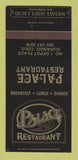 Matchbook Cover - Palace Restaurant Durango Colorado 30 Strk SAMPLE