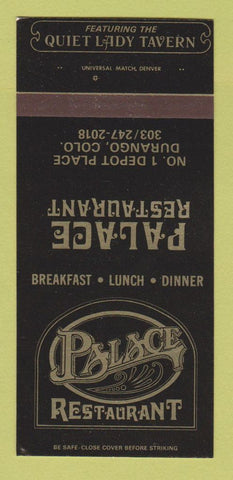 Matchbook Cover - Palace Restaurant Durango Colorado 30 Strk SAMPLE