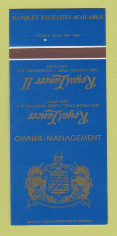 Matchbook Cover - Royal Lancer Woodbury Lake Success NY 30 Strk SAMPLE