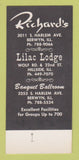 Matchbook Cover - Richard's Berwyn IL Hillside 30 Strk SAMPLE