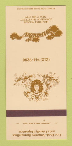 Matchbook Cover - Samantha Restaurant New York City 30 Strk SAMPLE